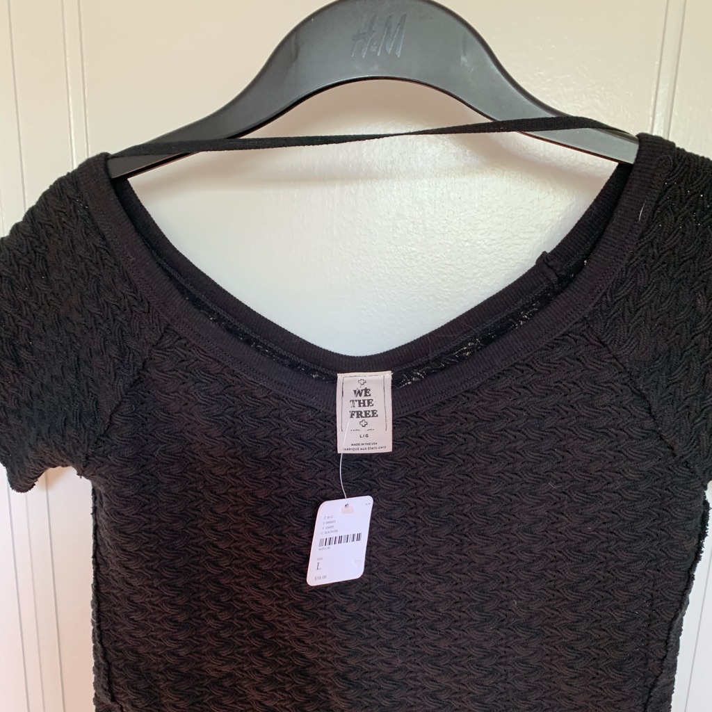 Free People Textured Stretchy Top